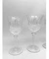 Lot de 24 verres en cristal incolore St Louis Tommy signé avec boîte d'origine