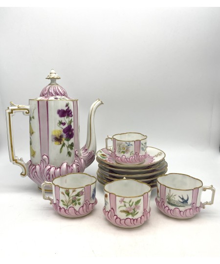 Set à café en porcelaine Art Nouveau