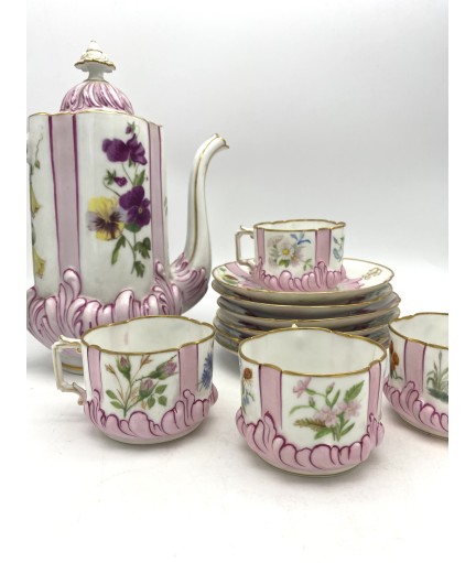 Set à café en porcelaine Art Nouveau