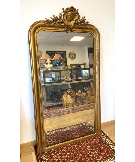 Miroir en bois doré Louis philippe