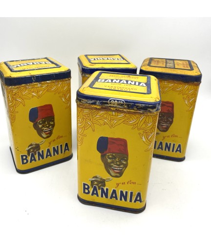 Lot de 6 boîtes metalliques (Banana, Bledine, ea)