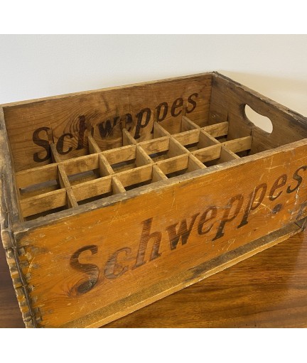 Casier Schweppes en bois