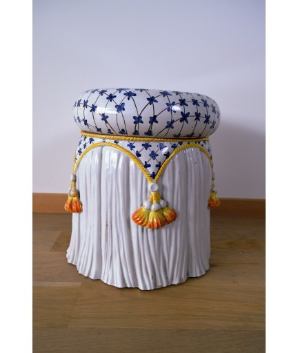 Pouf en céramique italien 1950-60