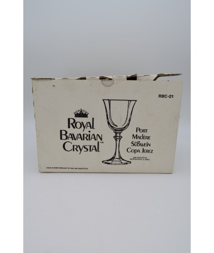 Lot de 6 verres de vin en Royal Bavarian Cristal avec sa boite d'origine