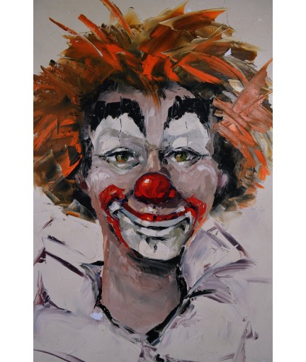 Peinture clown signé Guy Moubert