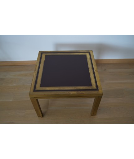 Table basse en laiton Maison Liwans Rome Itali 1975