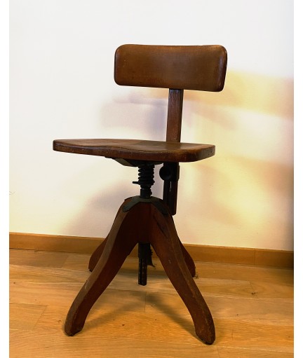 Chaise de bureau industrielle des années 1930