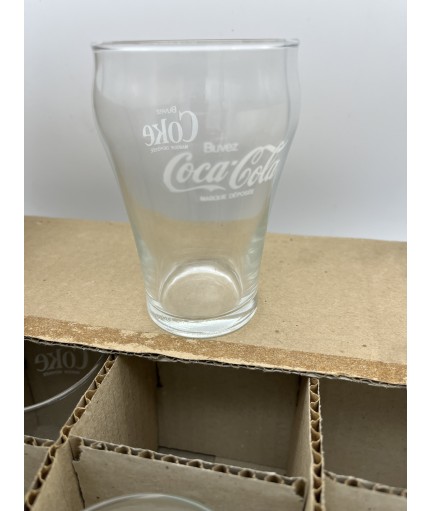 11 verres Coca-Cola dans leur boite d'origine