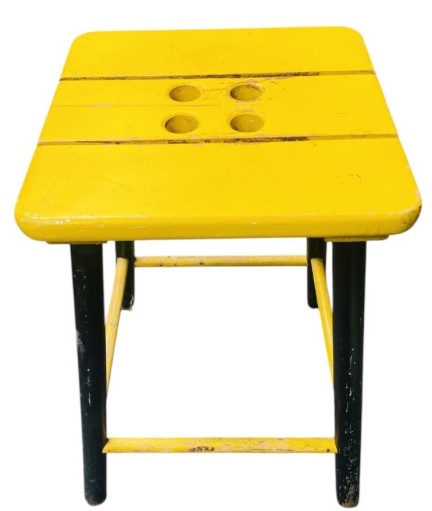 Tabouret vintage années 60 Bois Manu Belgique